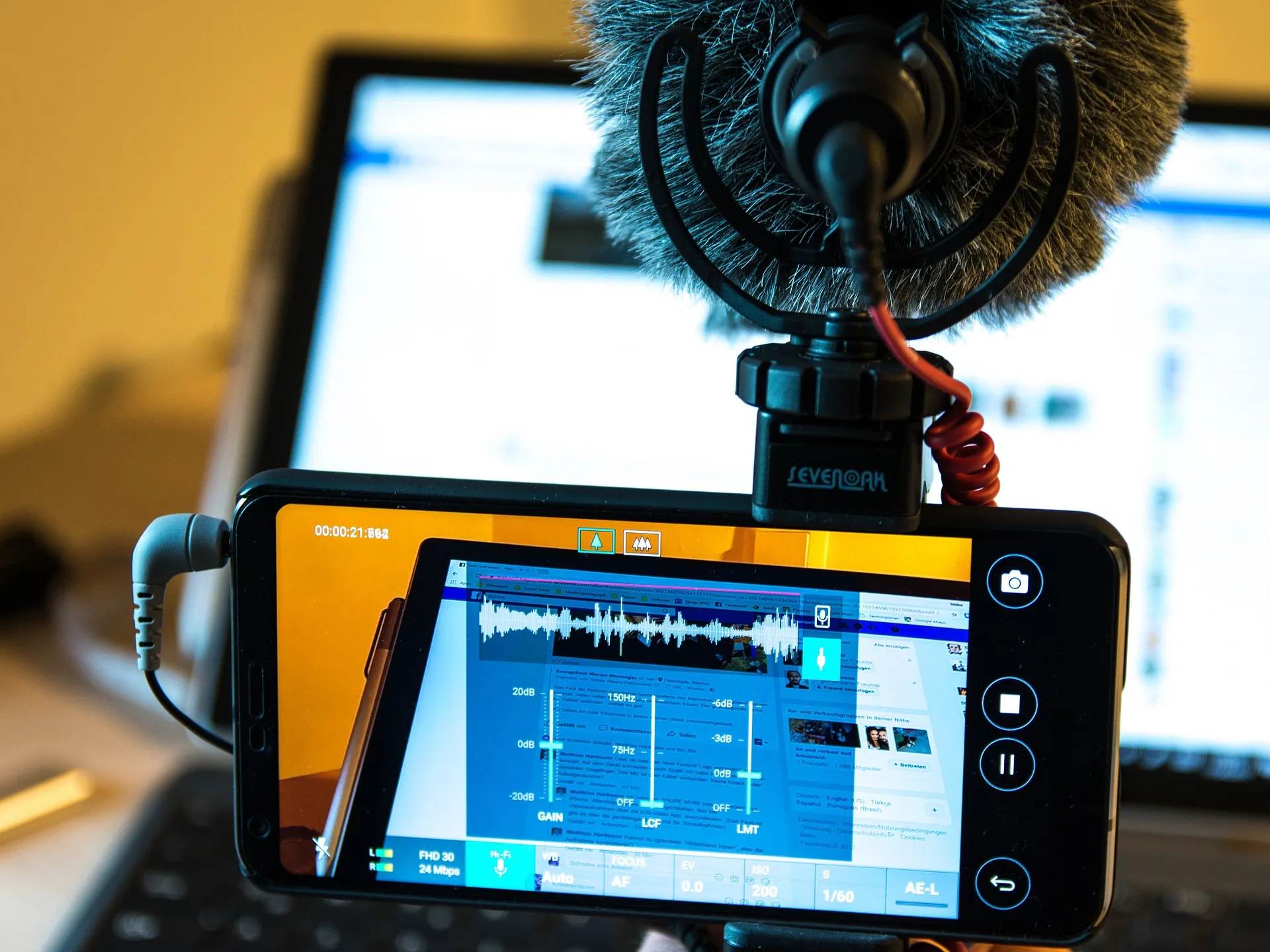 Smartphone mit Mikrofon