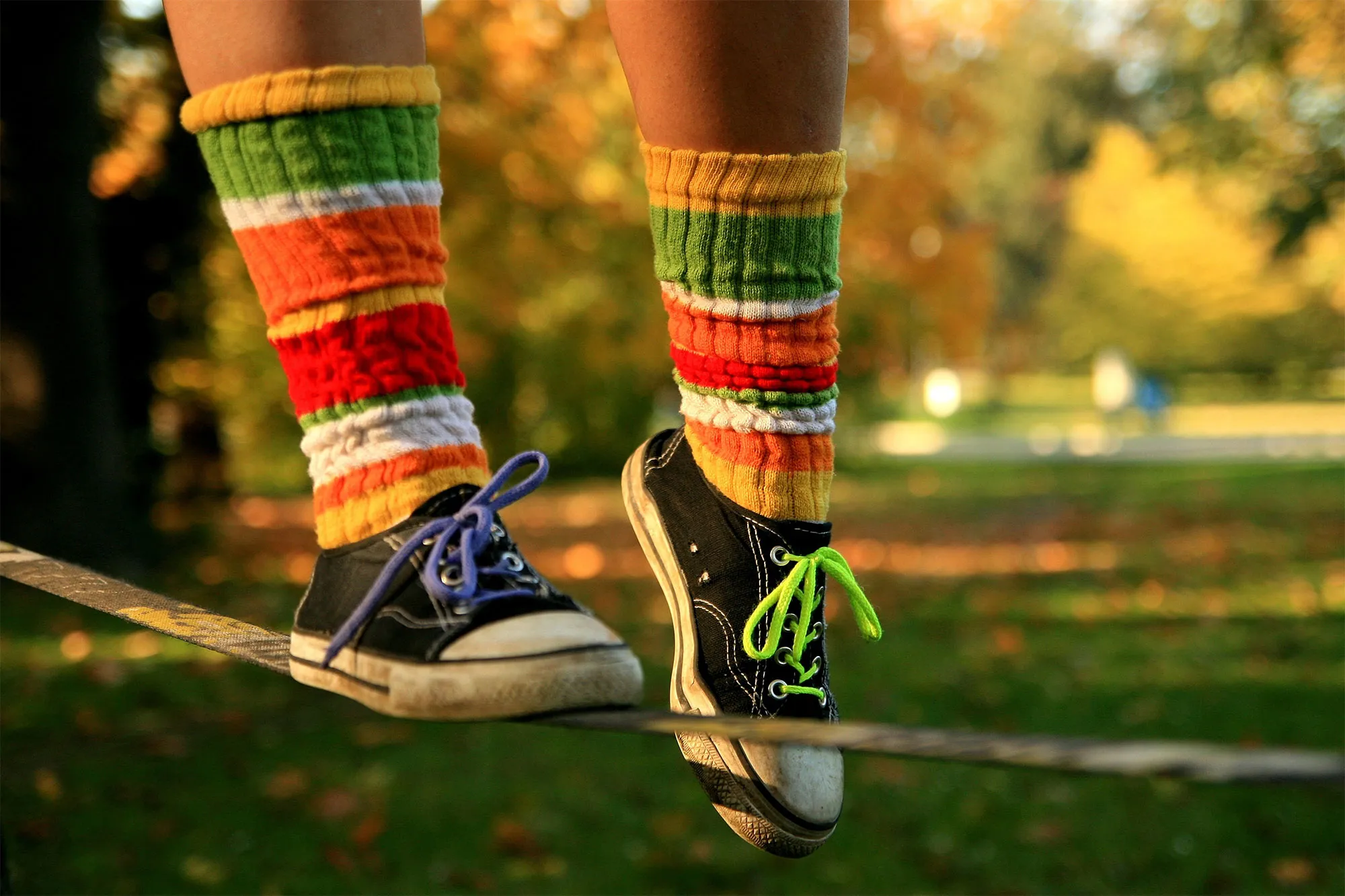 Balancieren auf Slackline