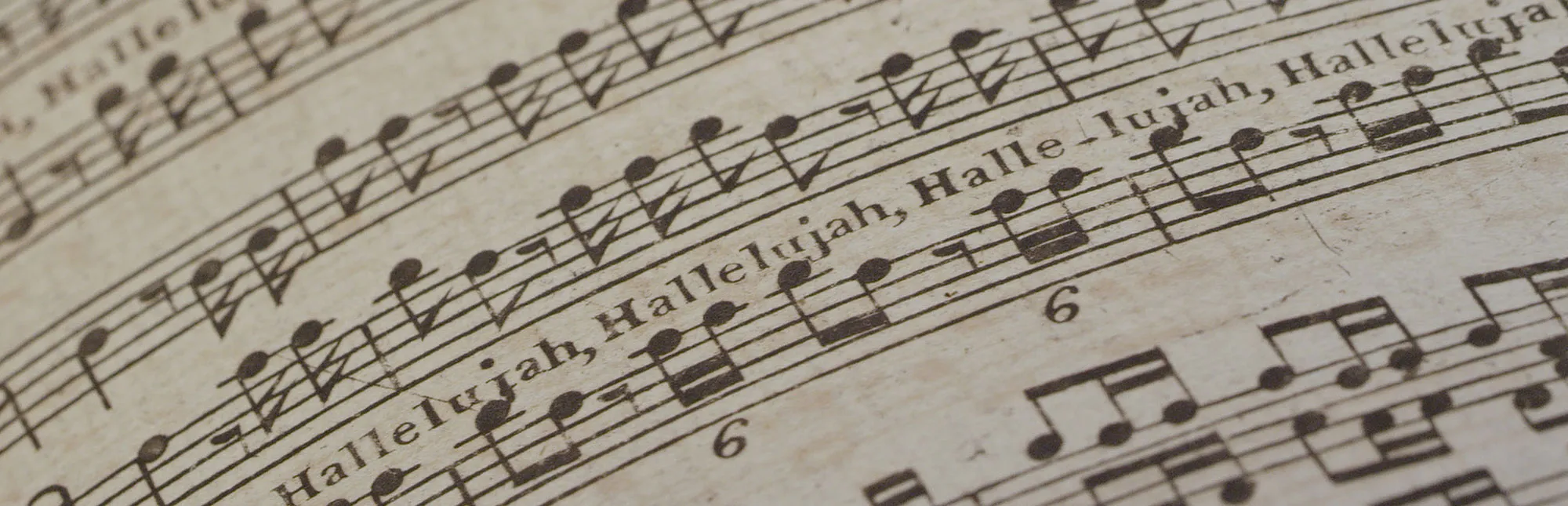 Quelle: Stock Footage, Inc. – stock.adobe.com Notenausschnitt von Händels Hallelujah