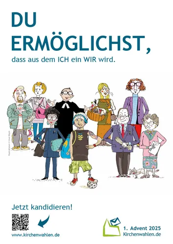 Kampagnenmotiv zur Kirchenwahl